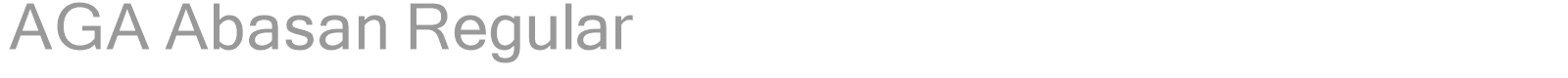 AGA Abasan Regular font preview